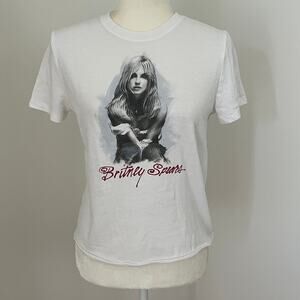 Britney Spears Abercrombie & Fitch Kids White Short Sleeve Tee